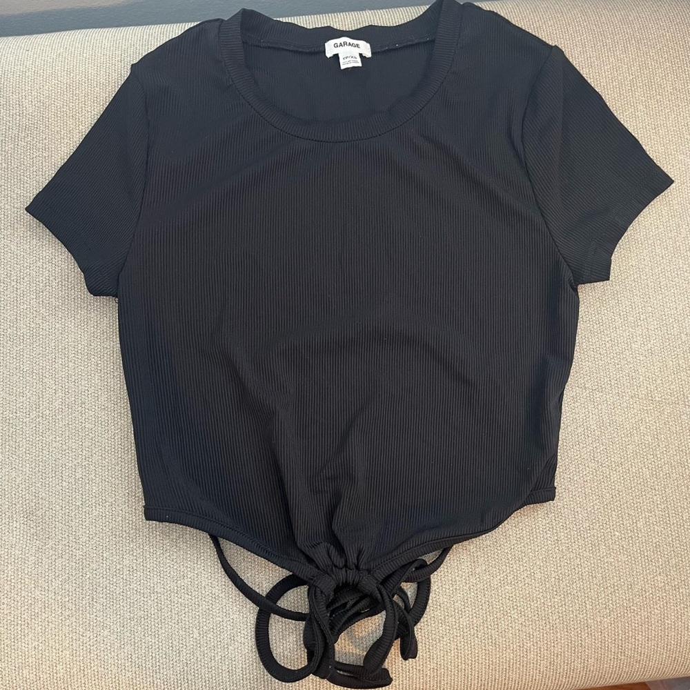 Garage Black Open-Back Top
